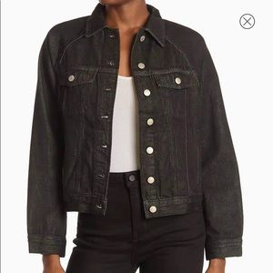 Madewell size Medium oversized black denim jacket